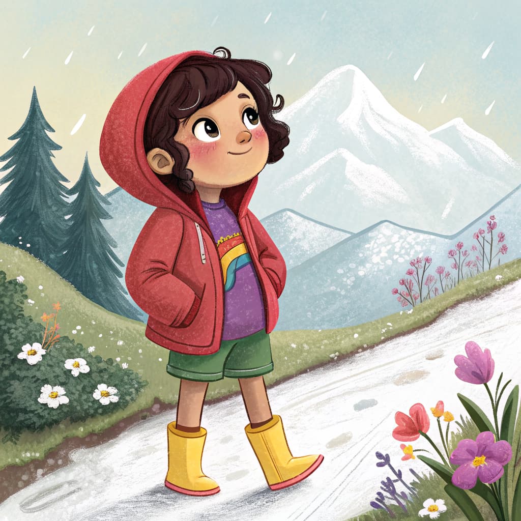 Cover illustration for Minha and the Missing Mittens